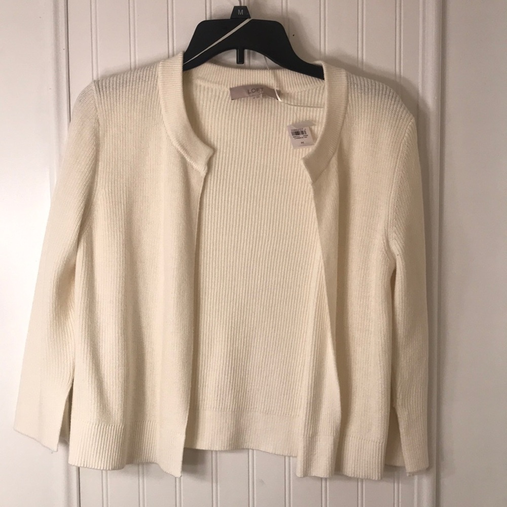 Cream LOFT Cardigan